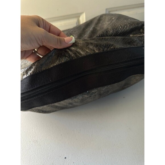 Kipling Women's Carley Expandable Metallic Snakeskin Hobo Handbag Shoulder Bag - Picture 4 of 9